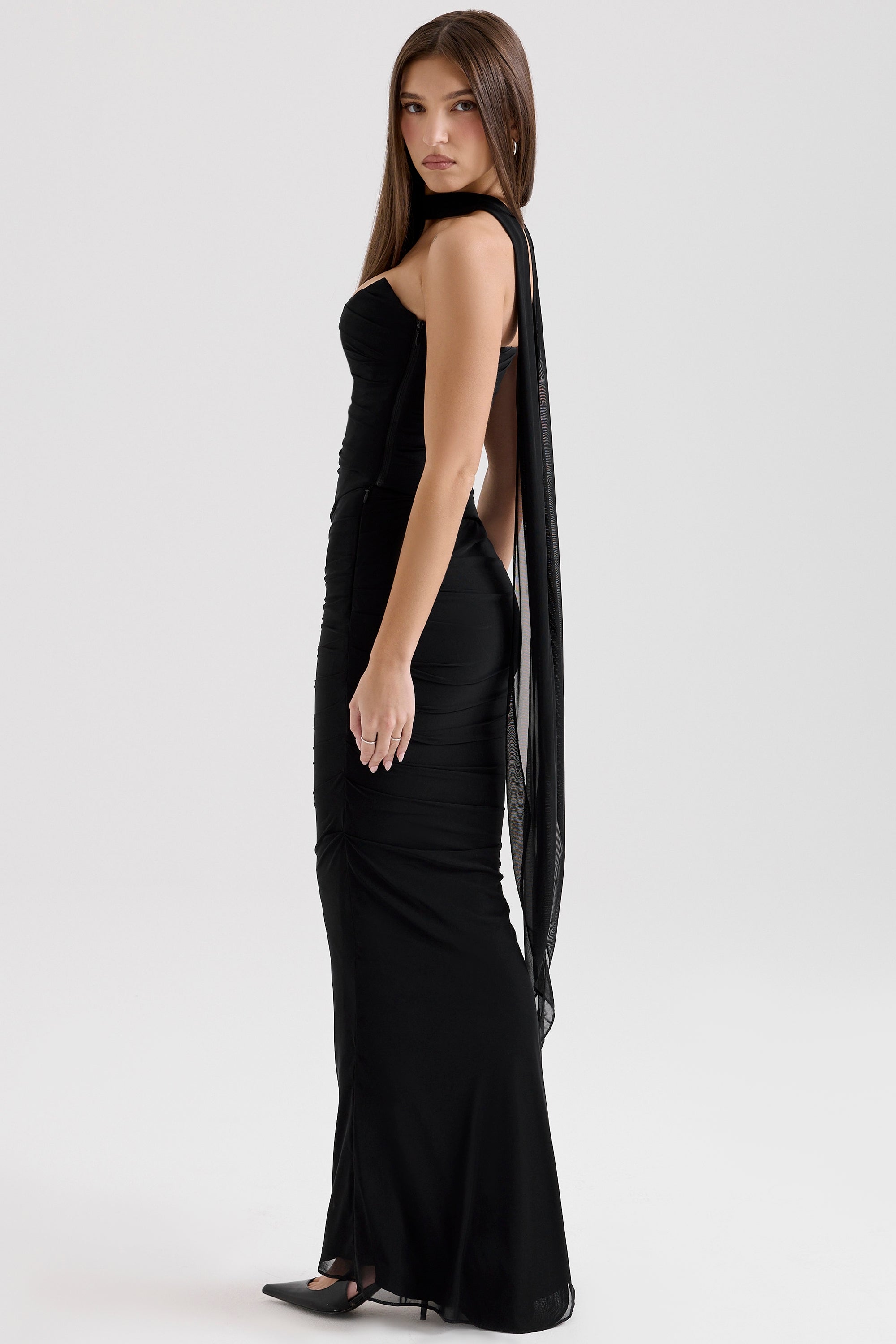 Hallie | Corset with Neck Scarf - QUELLECLASSE