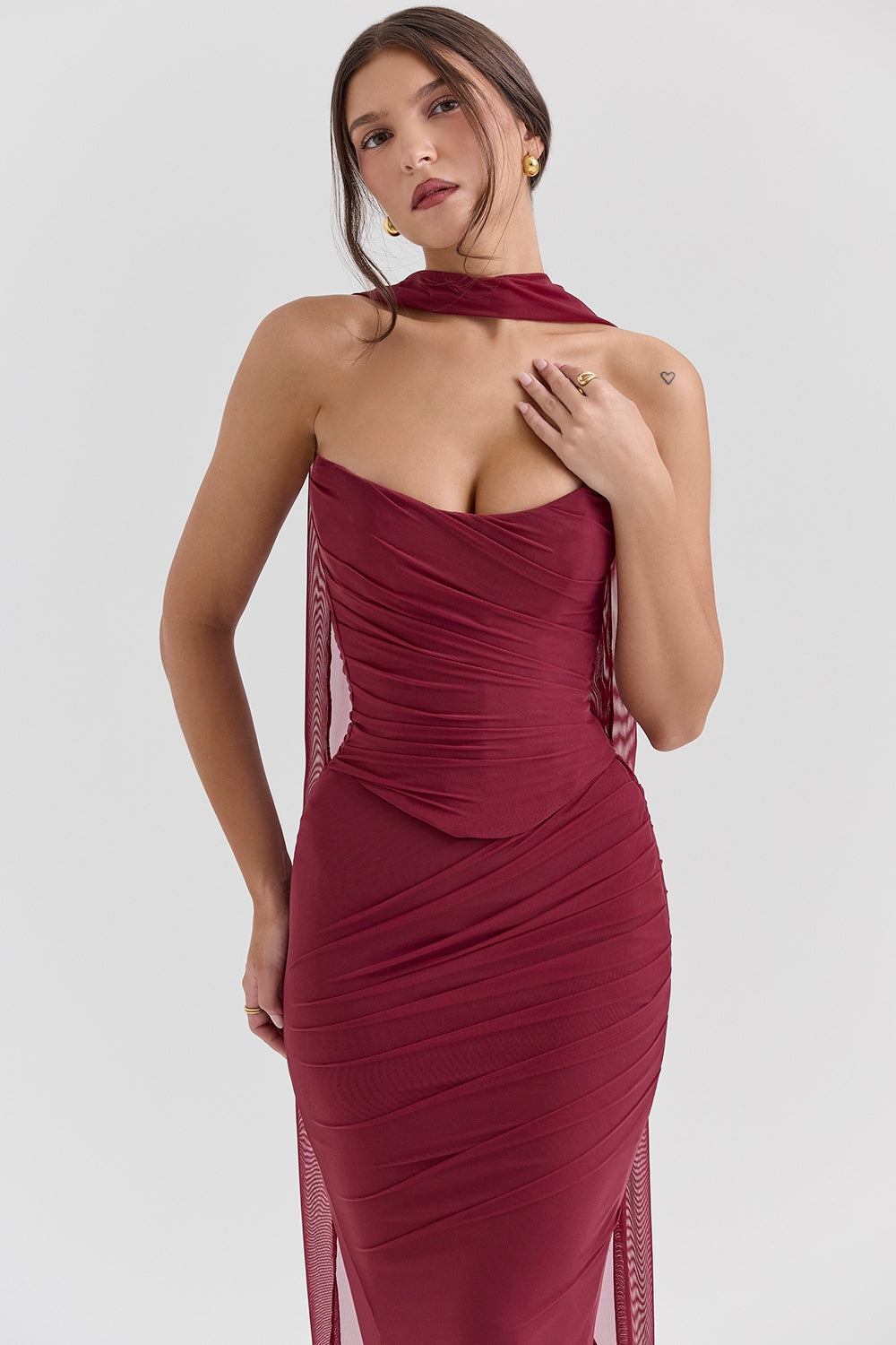 Hallie | Corset with Neck Scarf - QUELLECLASSE