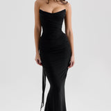 Hallie | Corset with Neck Scarf - QUELLECLASSE